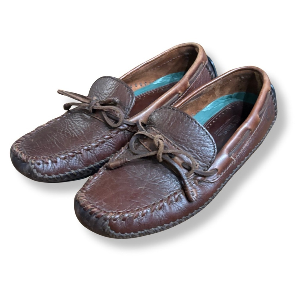 Bass Trask Leather Moc Toe Loafers | Men’s 8.5 D | Brown | Made in Brazil